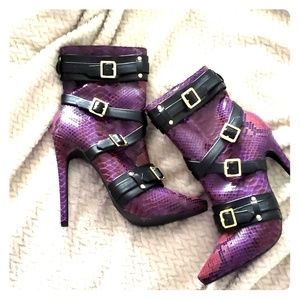 Purple booties